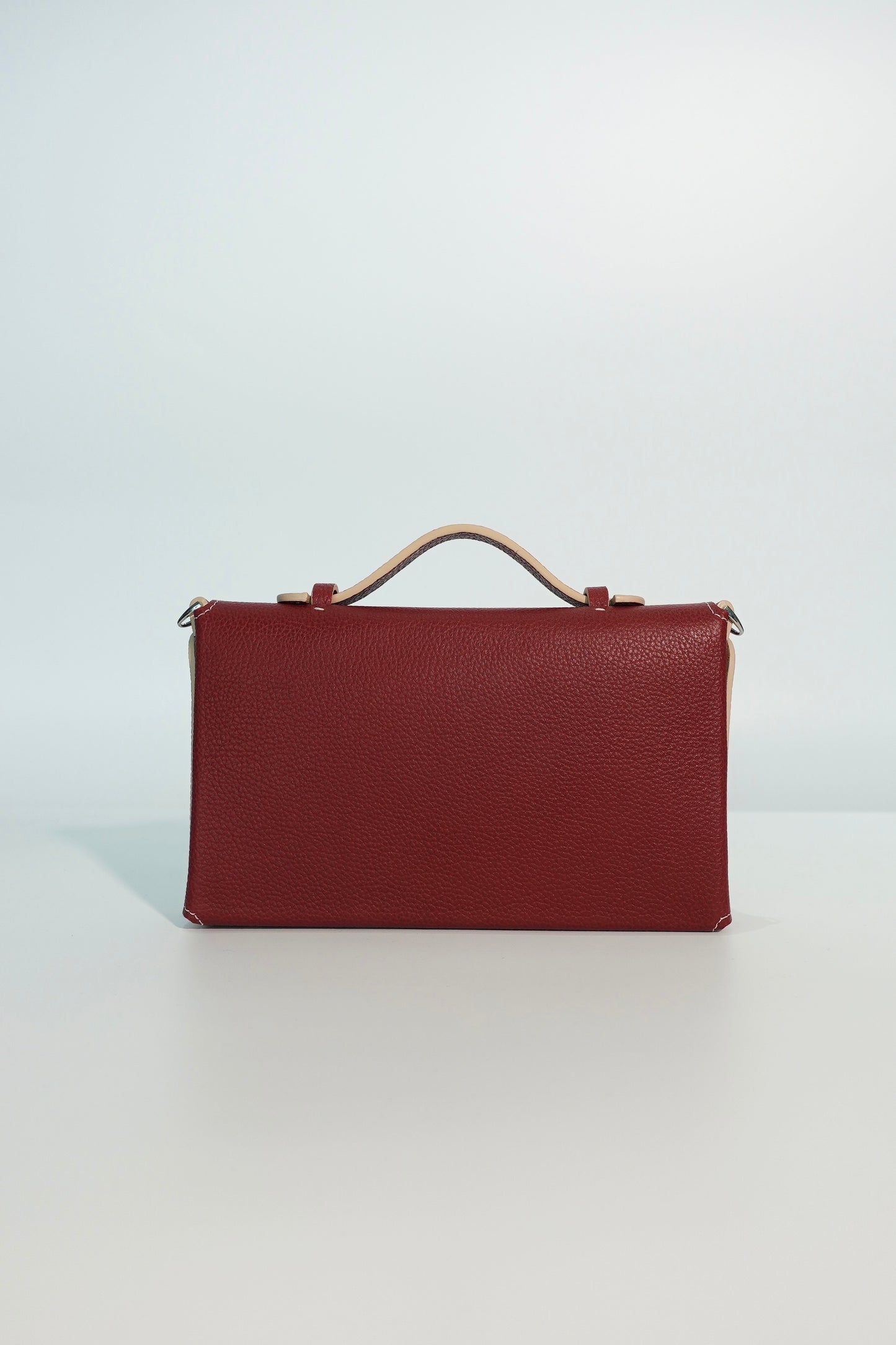 Sumi Crossbody in Red Guinda with Silver Hardware