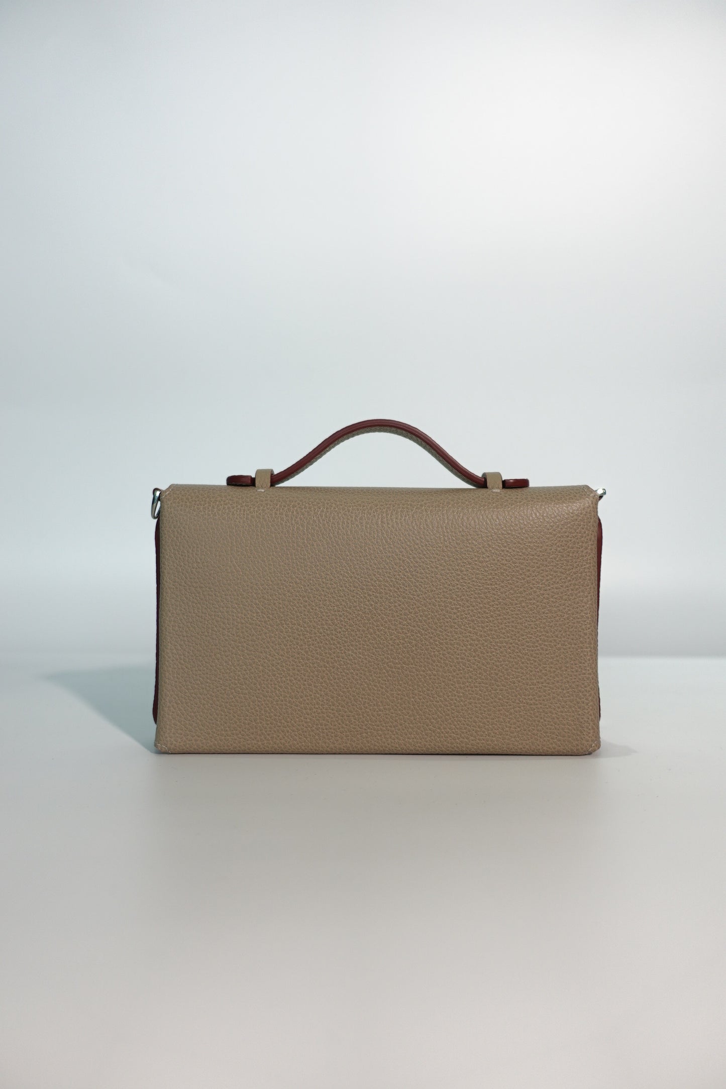 Sumi Crossbody in Taupe with Silver Lock