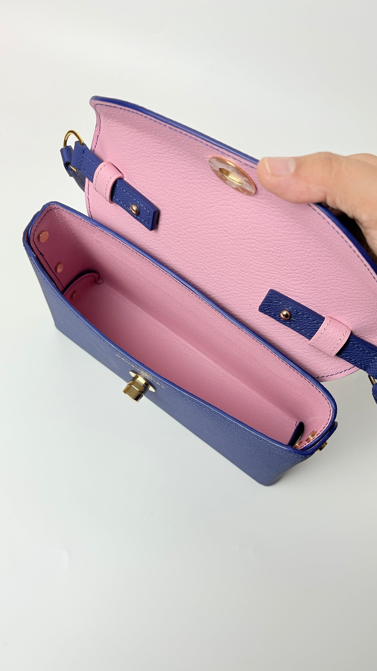 Sumi 21 in Electric Blue & Pink Epsom