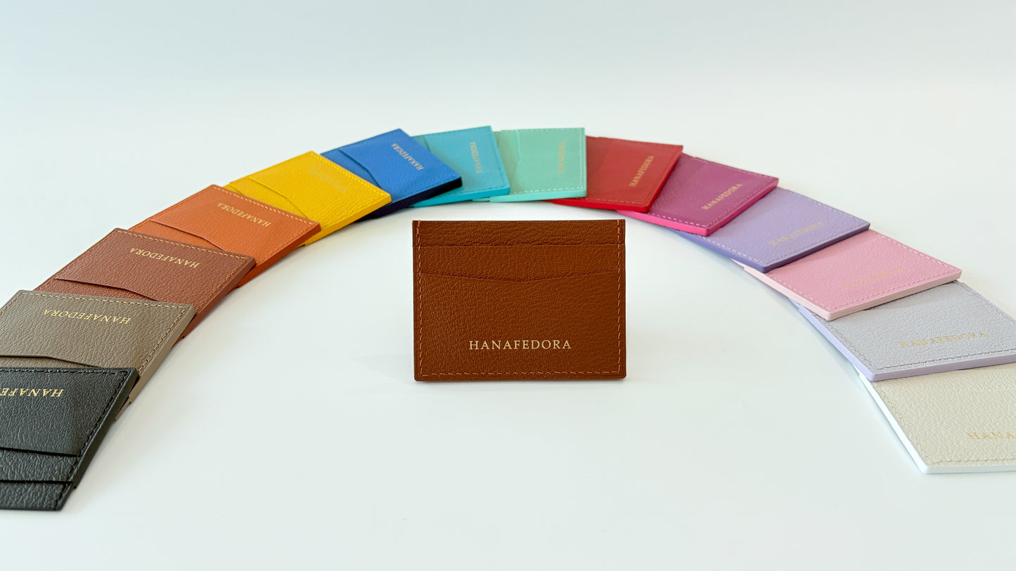 Leather Card Holder in Brown