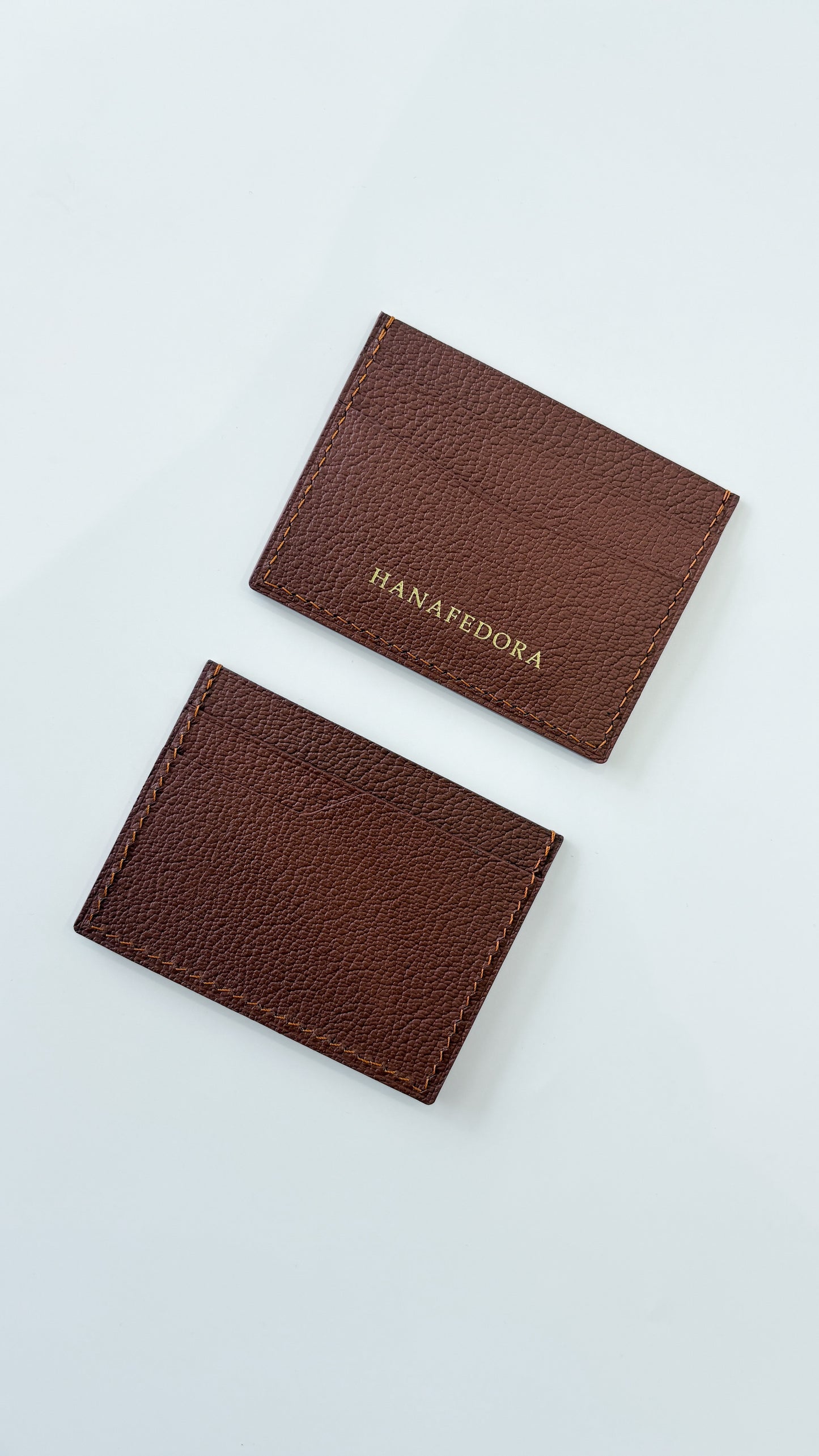 Leather Card Holder in Brown