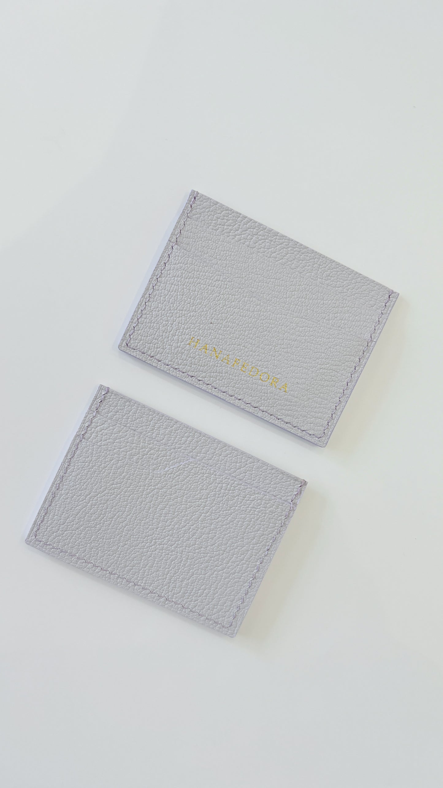 Leather Card Holder in Lavender