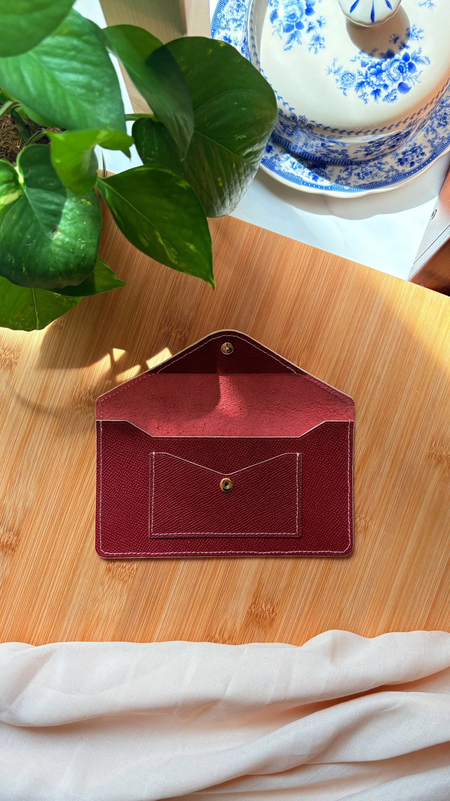 Maroon Epsom Currency Wallet