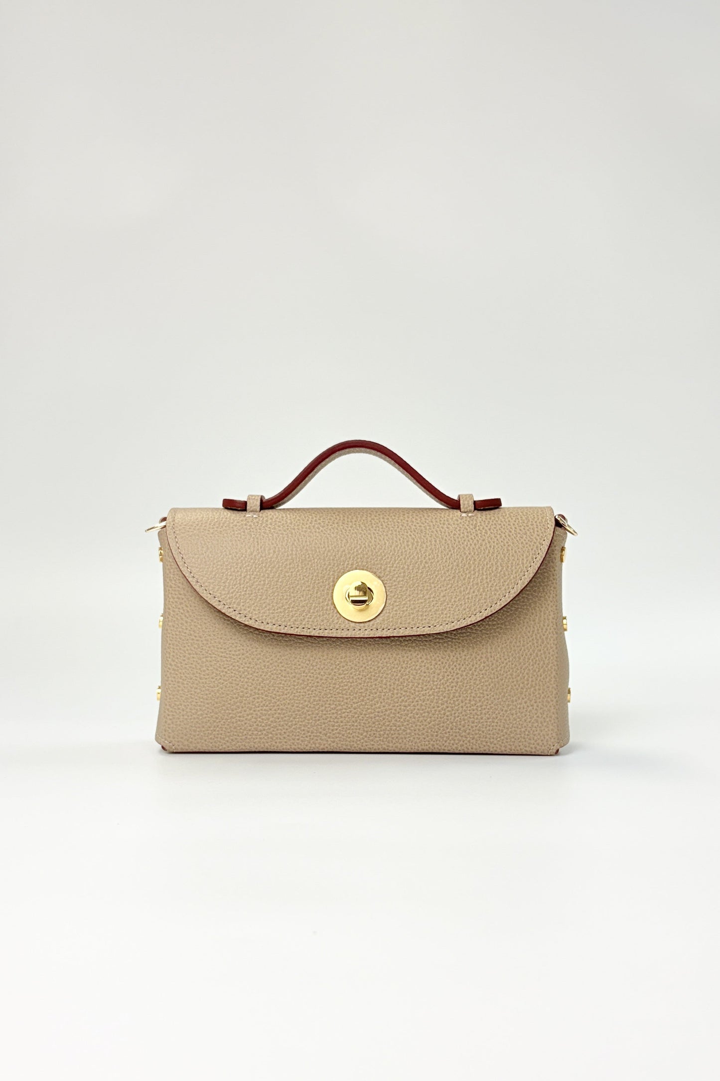 Sumi Crossbody in Taupe with Gold Hardware
