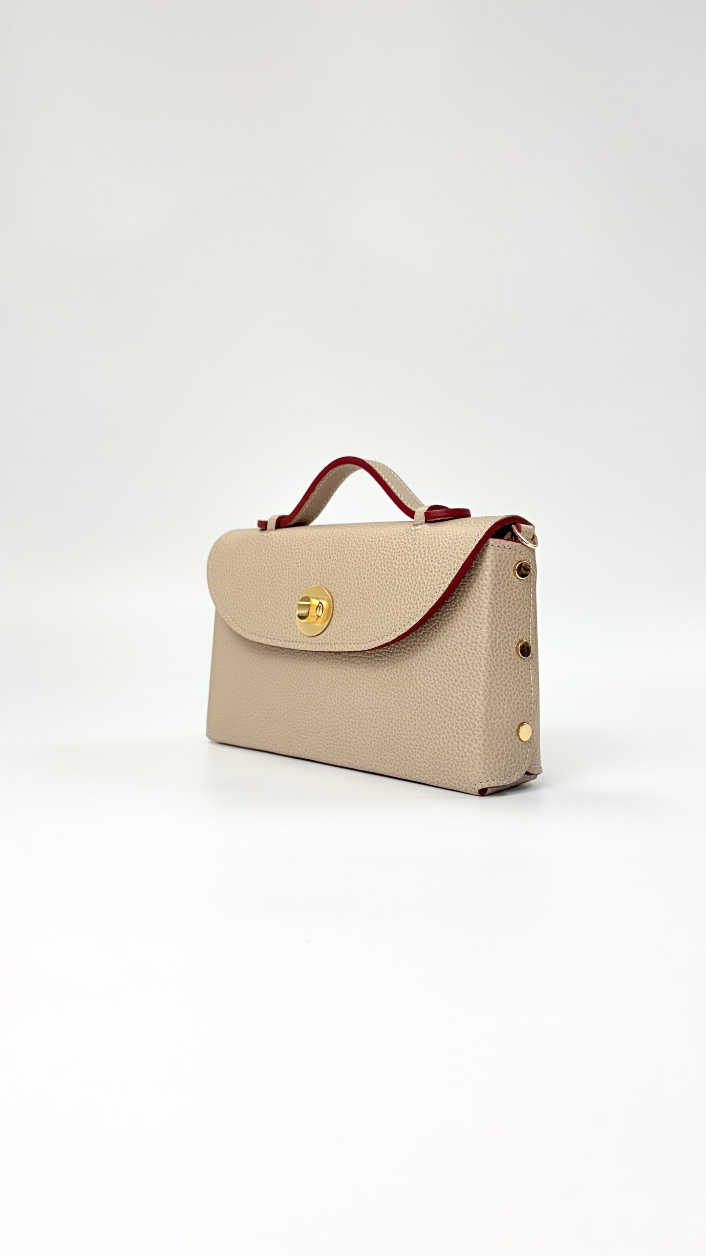 Sumi Crossbody in Taupe with Gold Hardware