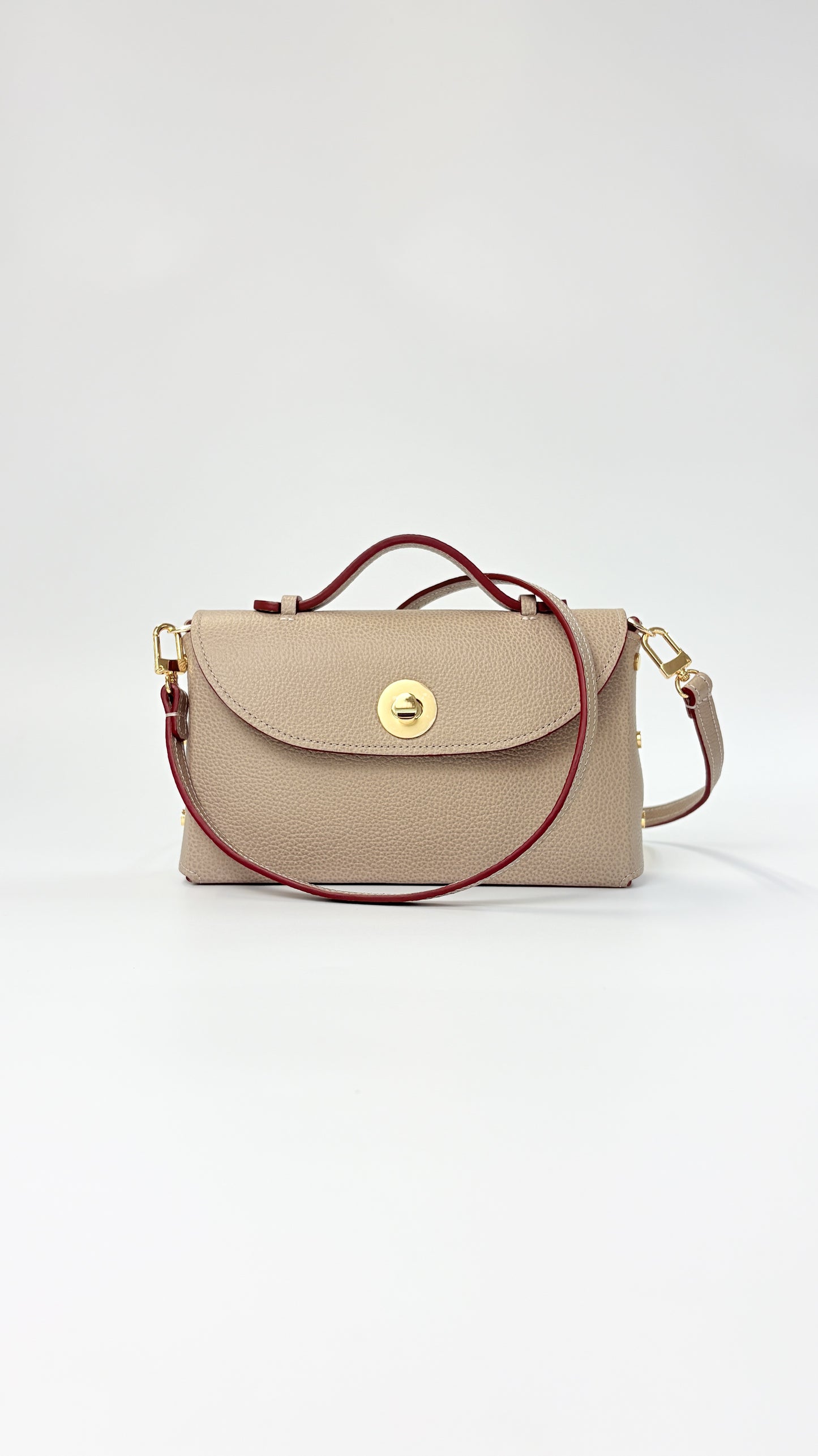 Sumi Crossbody in Taupe with Gold Hardware