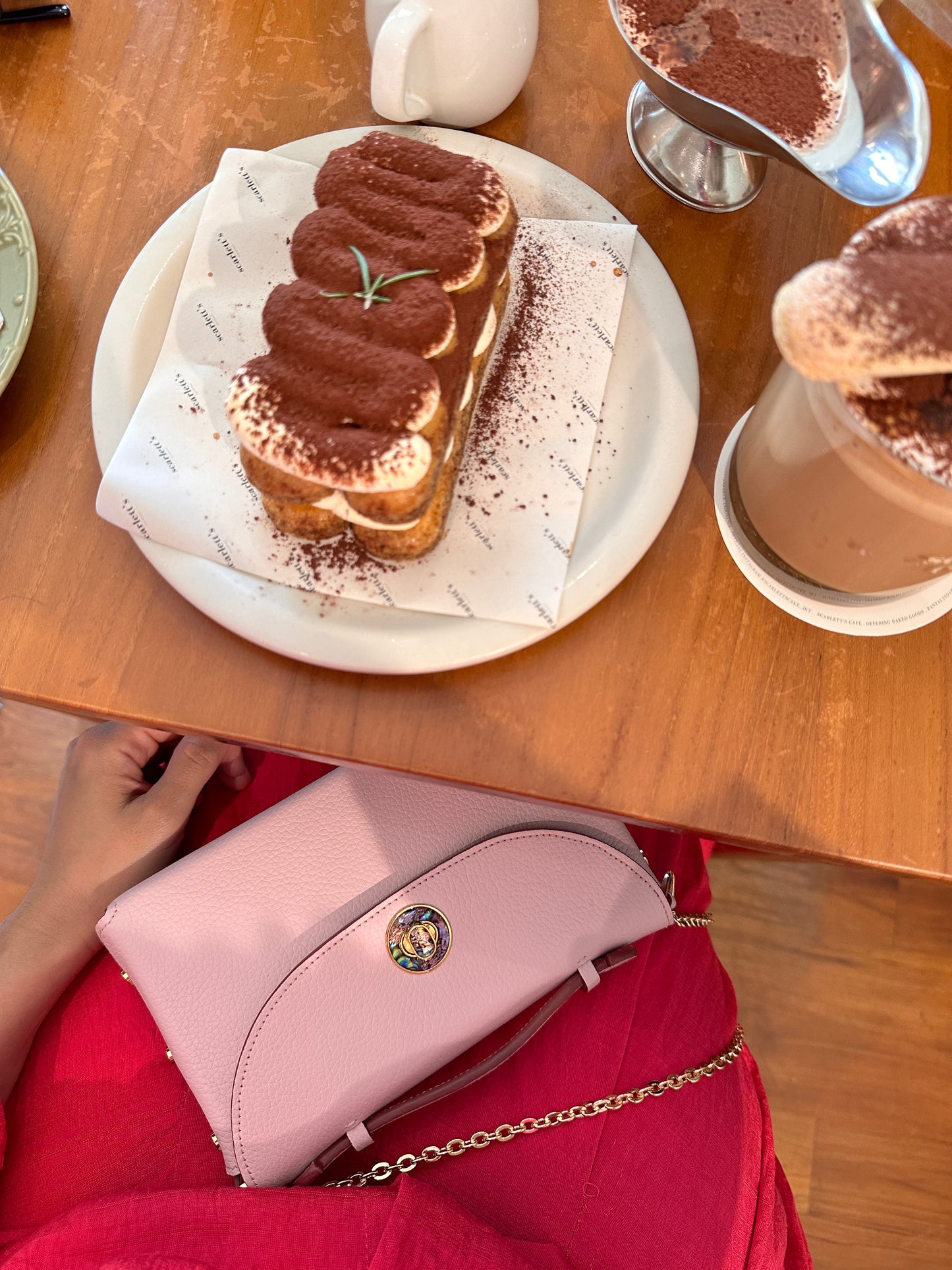 Sumi Crossbody Bag in Pale Pink with Abalone Lock