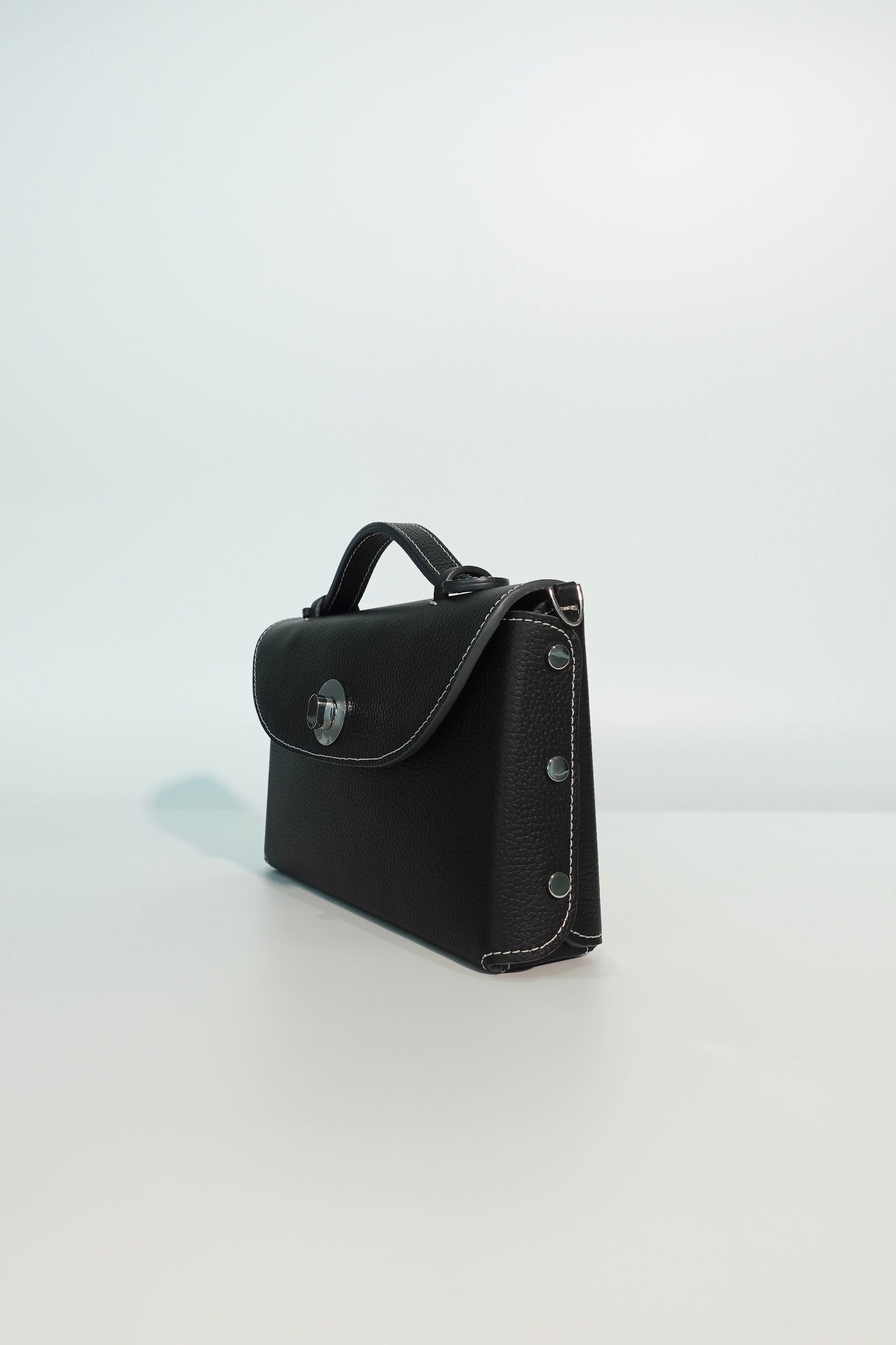 Sumi Crossbody in Black with Silver Hardware