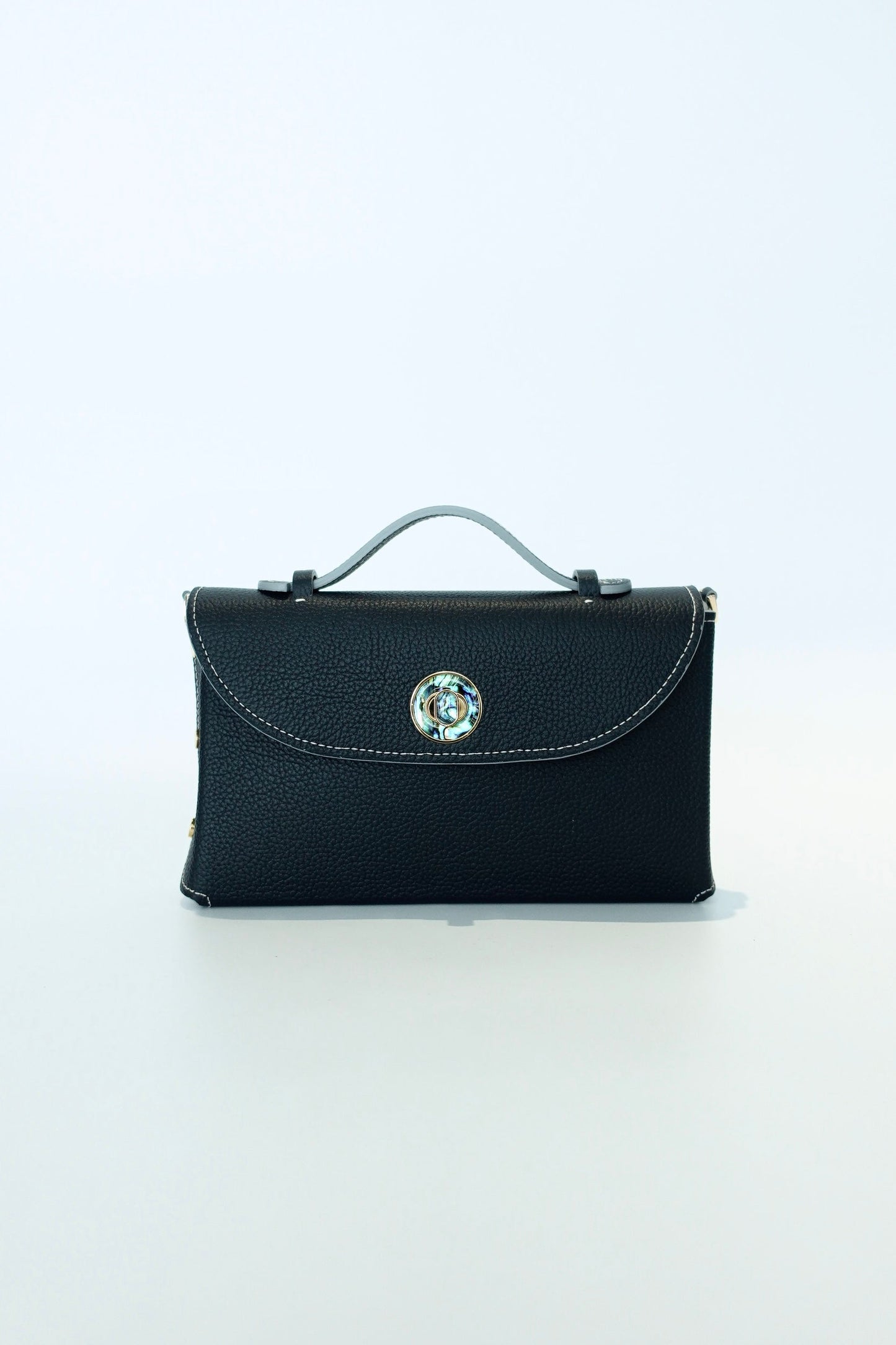 Sumi Crossbody Bag in Dark Navy with Abalone Lock