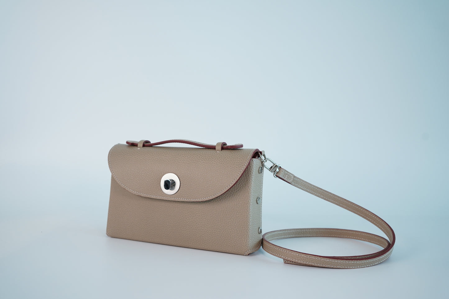 Sumi Crossbody in Taupe with Silver Hardware