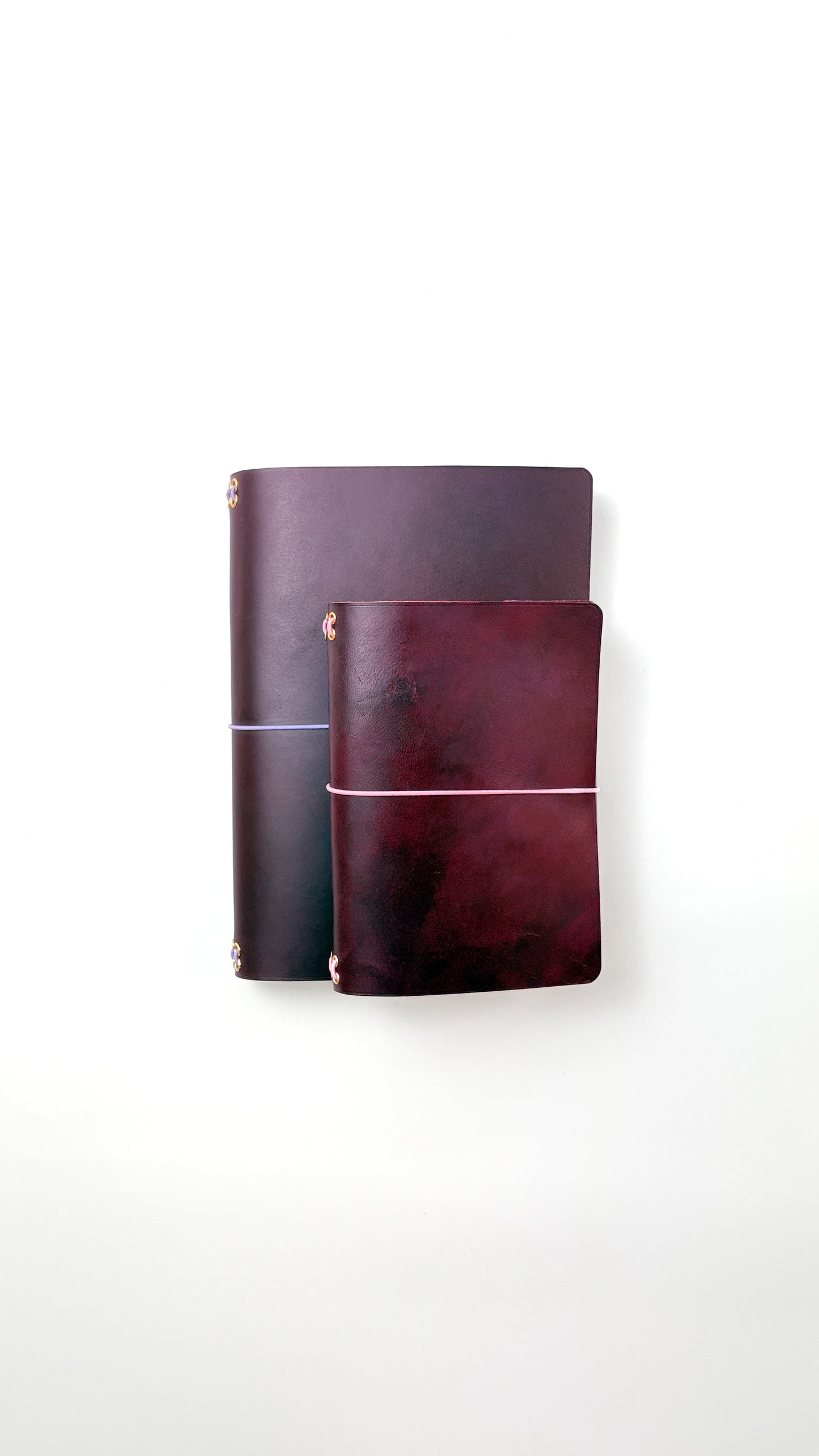 Leather Notebook Cover in Burdeos