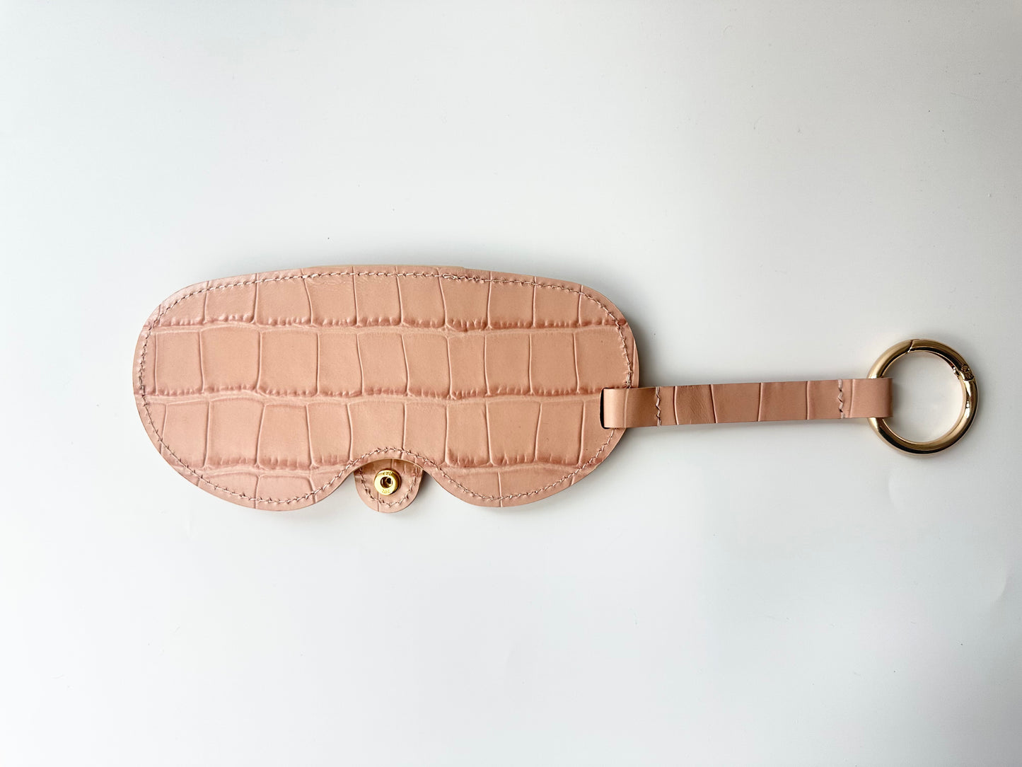 Sunglass Cover in Pink- Croc Embossed