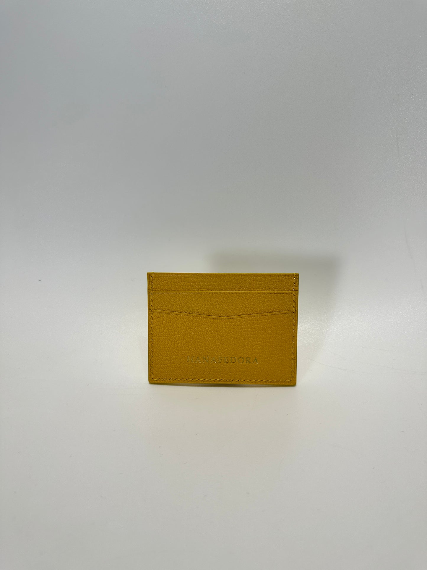 Leather Card Holder in Yellow