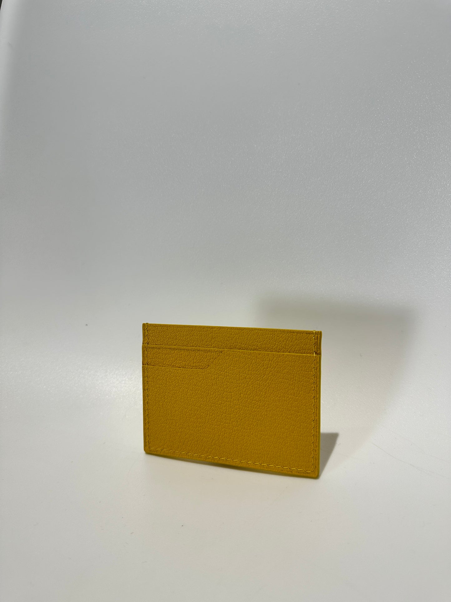 Leather Card Holder in Yellow