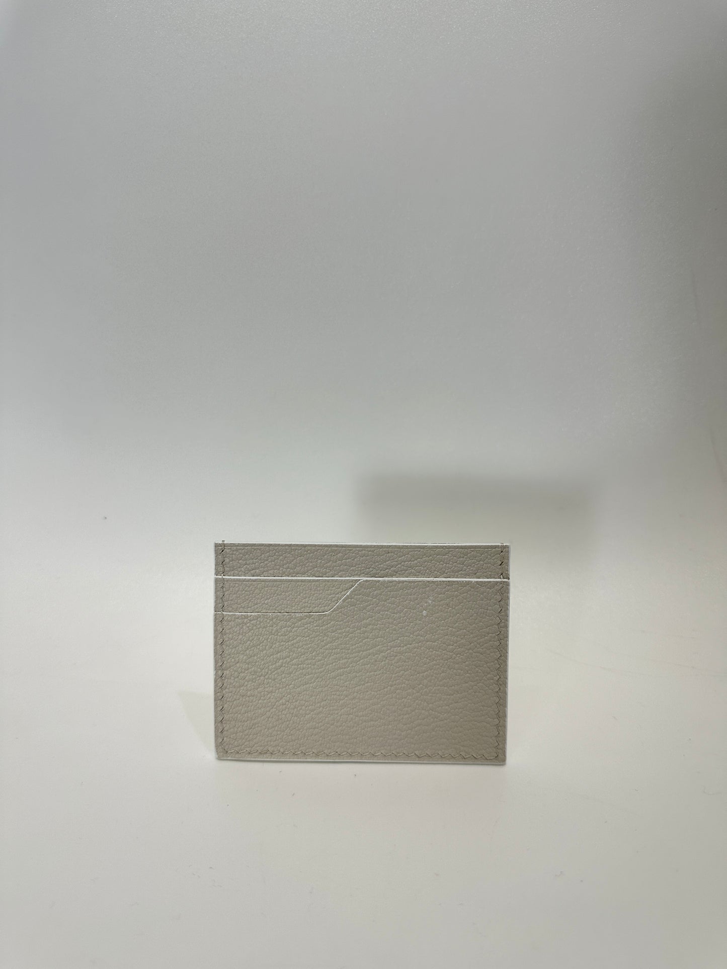 Leather Card Holder in Ivory