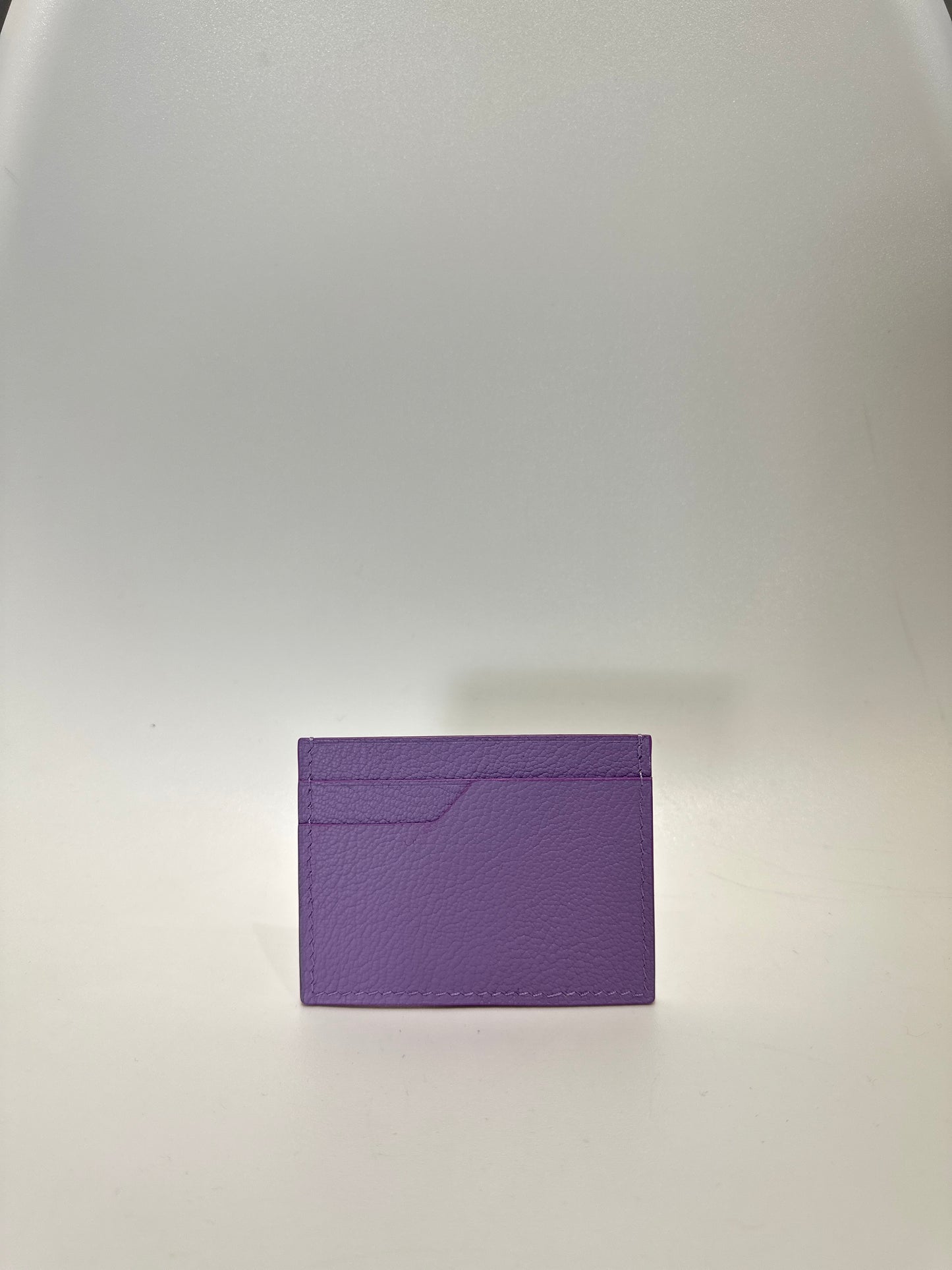 Leather Card Holder in Lilac