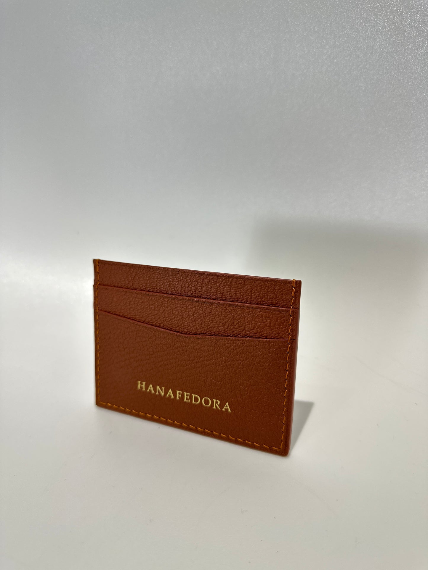 Leather Card Holder in Brown