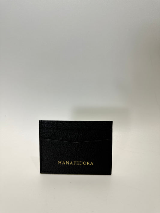 Leather Card Holder in Black