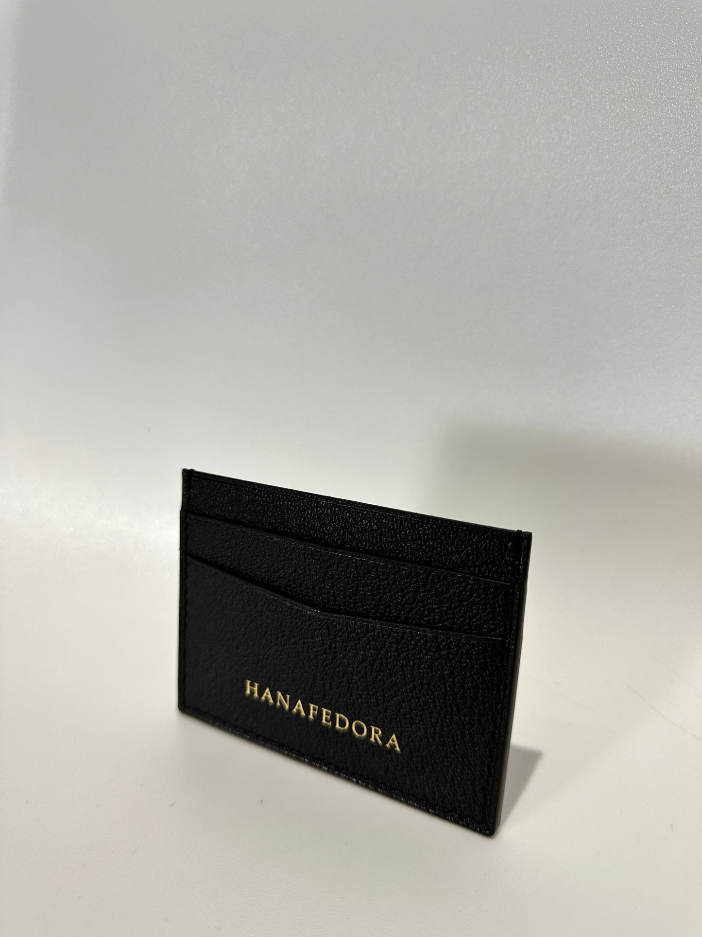 Leather Card Holder in Black