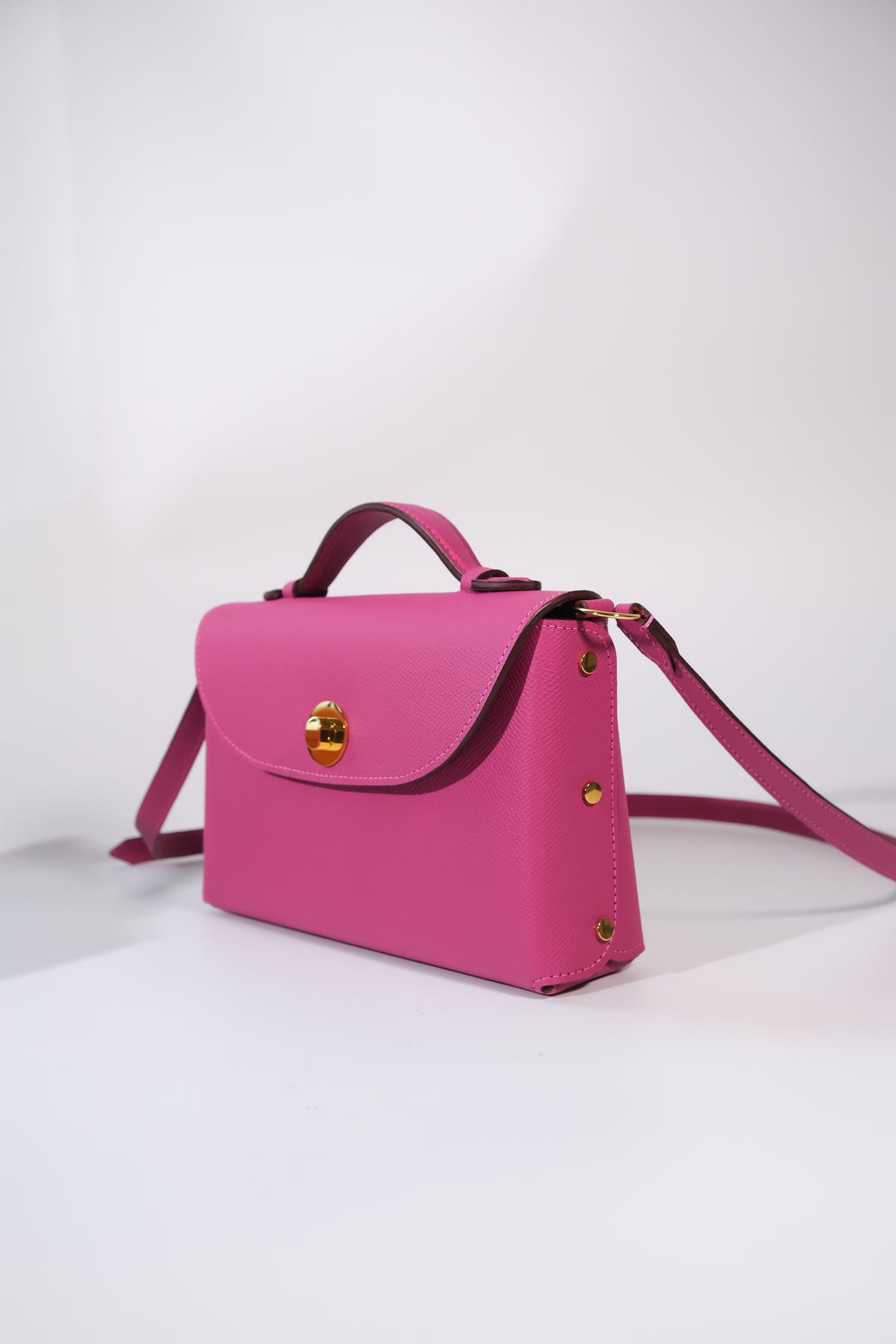 Sumi 21 in Rose Pourpre Epsom with Lilac Demso Leather