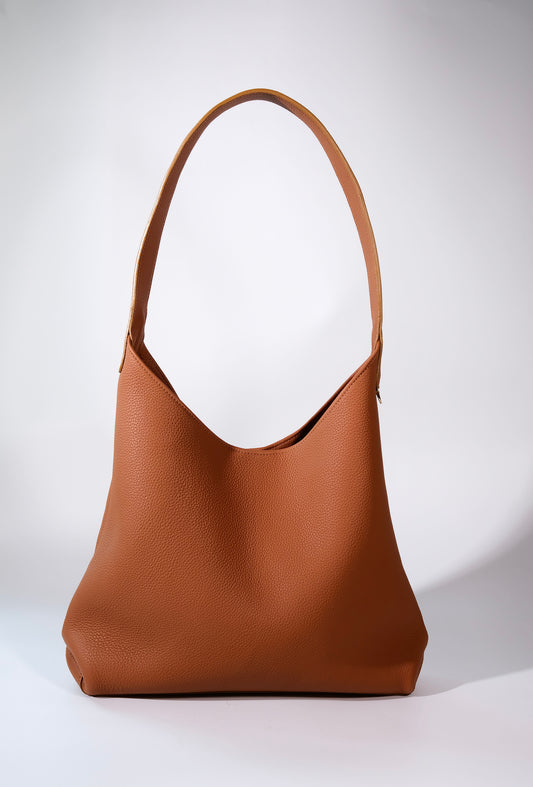 Sandia Tote in Gold Togo Leather
