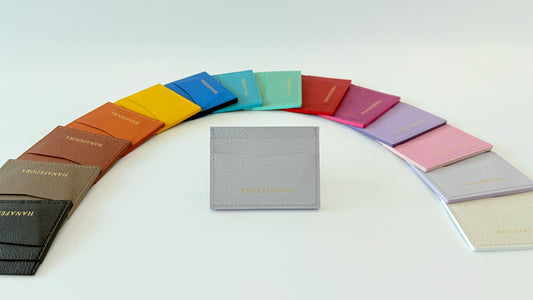 Leather Card Holder in Lavender