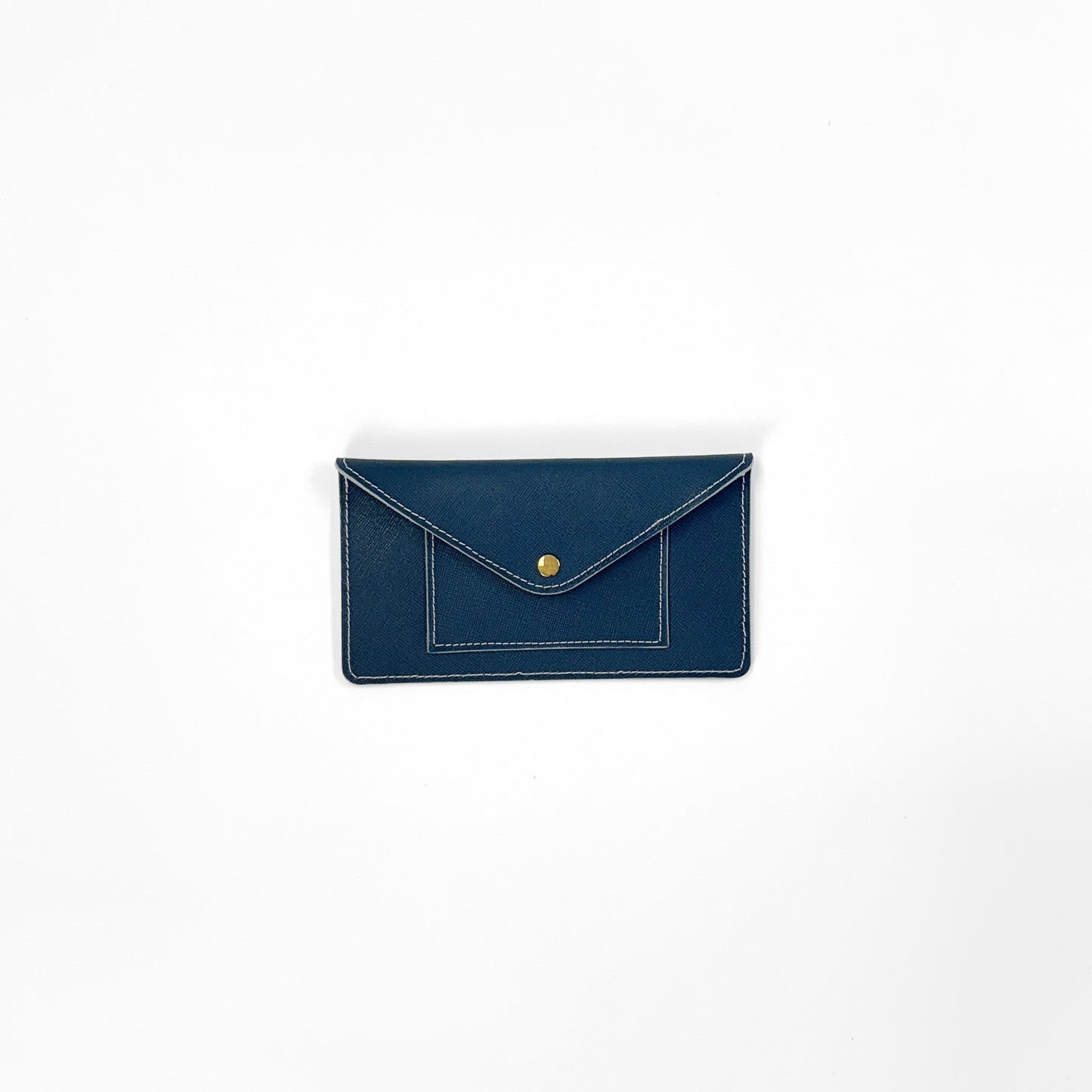 Navy Saffiano Currency Wallet