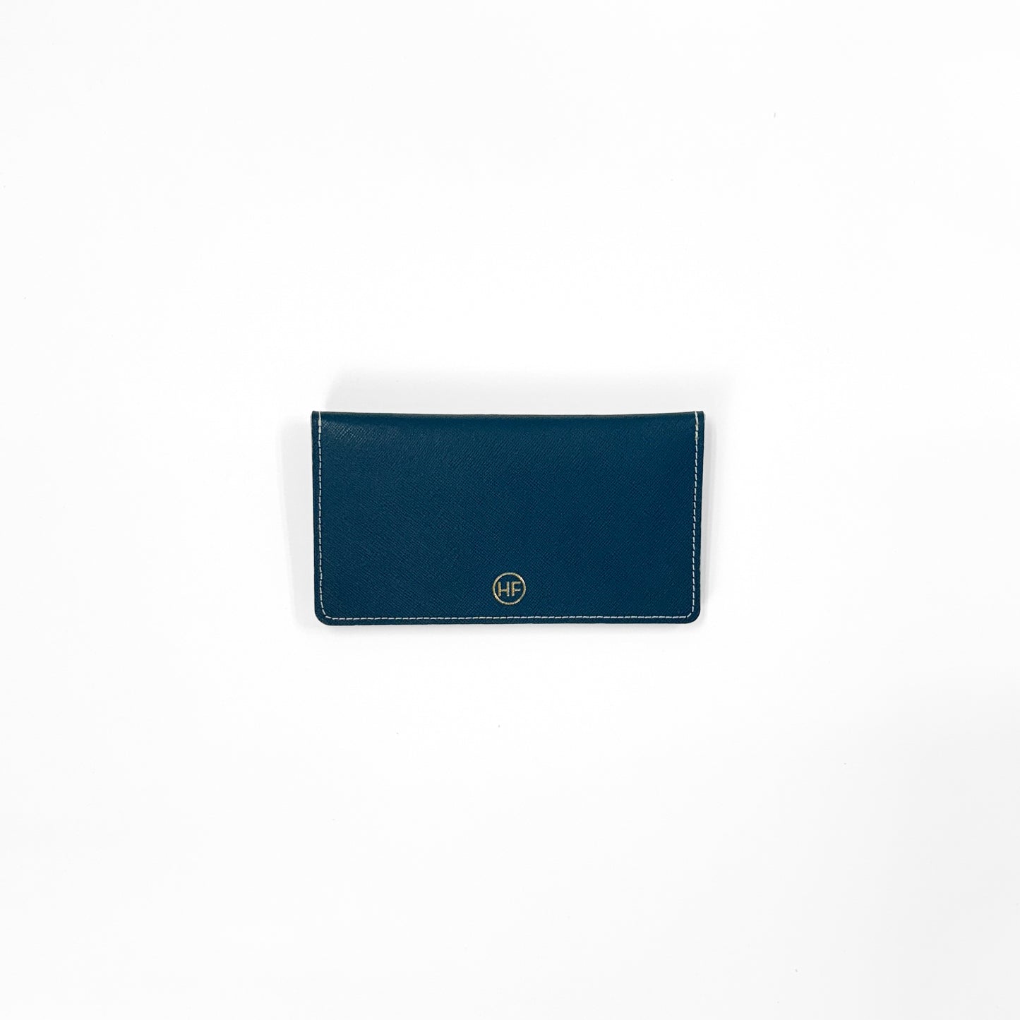Navy Saffiano Currency Wallet