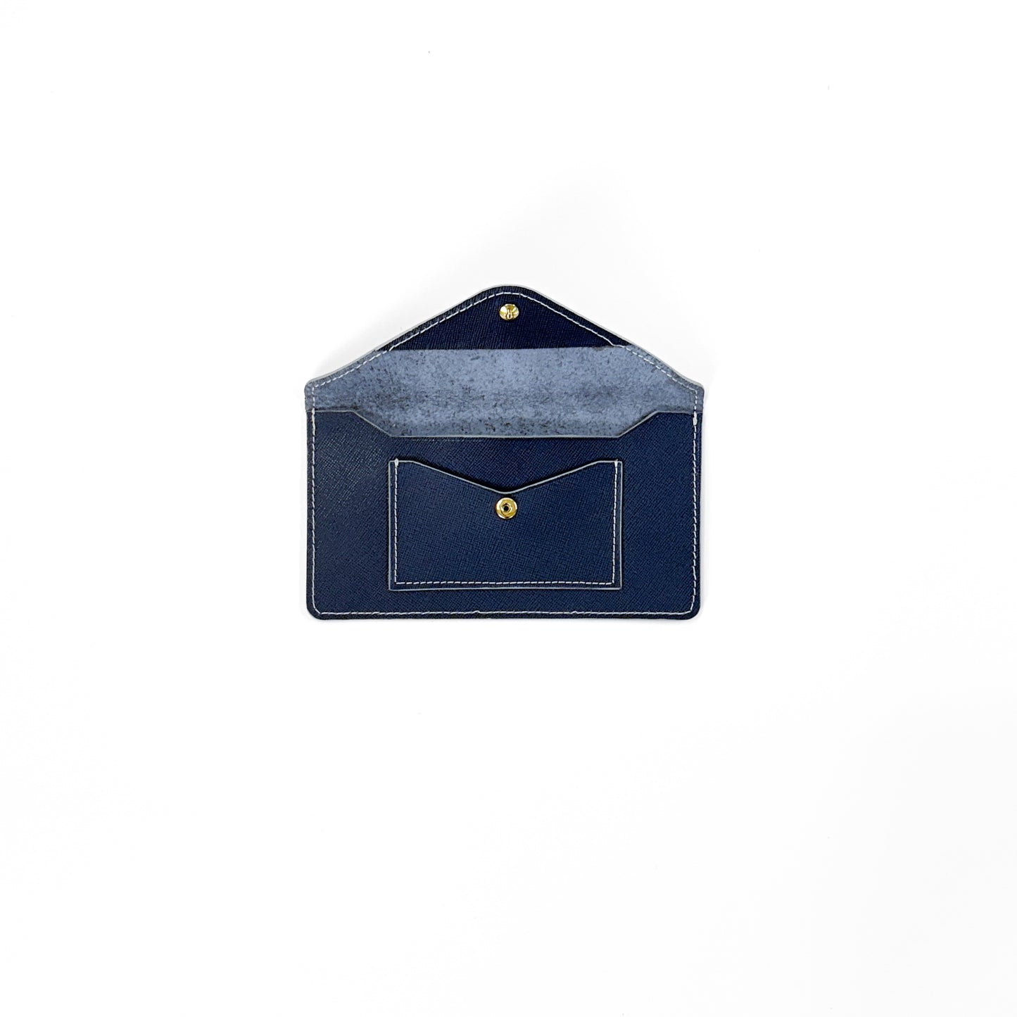 Navy Saffiano Currency Wallet