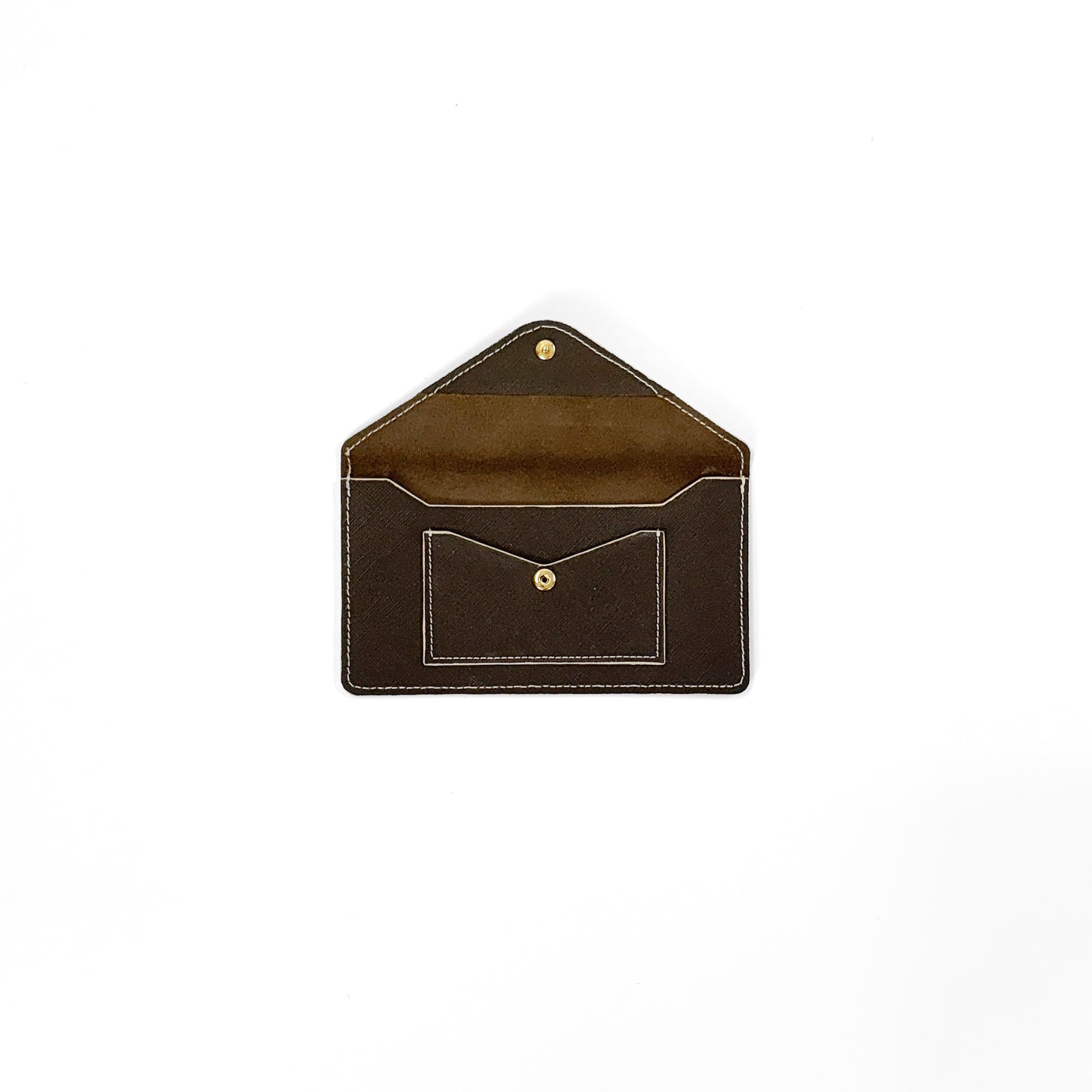 Dark Brown Saffiano Currency Wallet