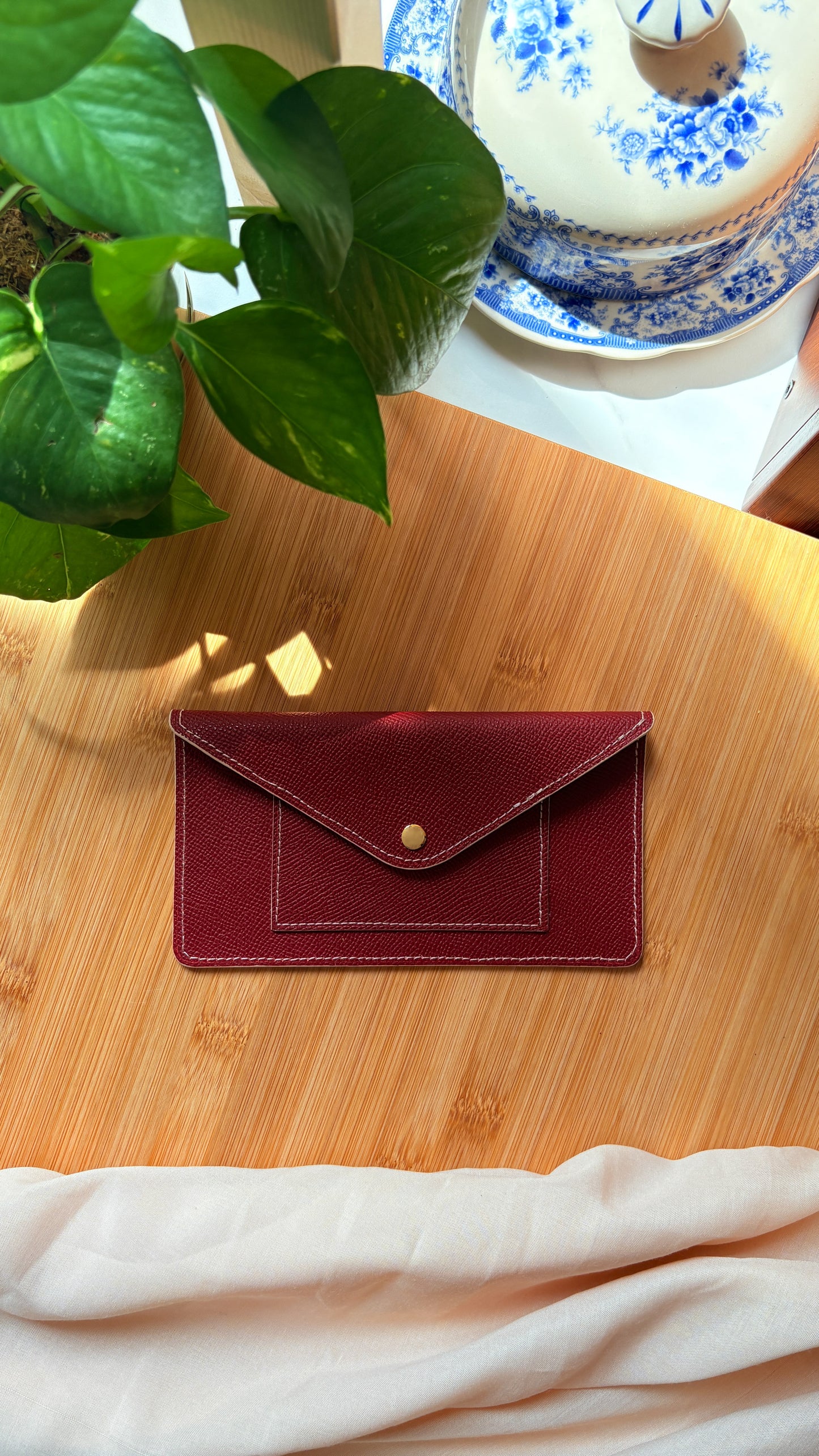 Maroon Epsom Currency Wallet