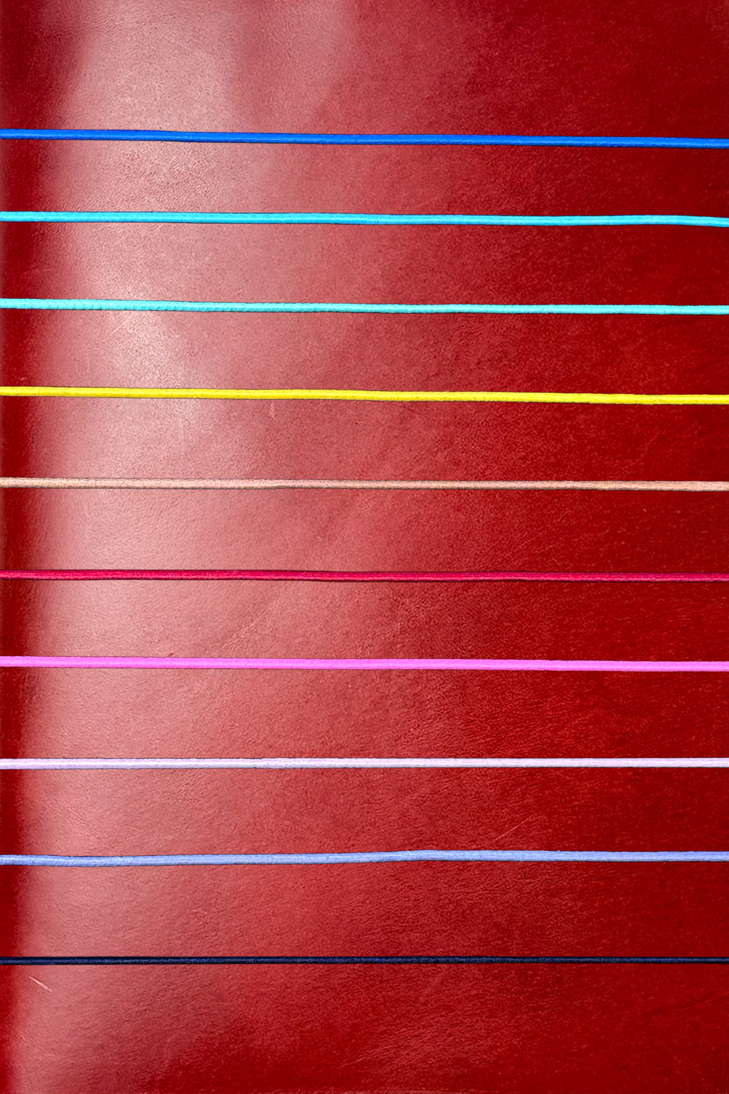 Leather Notebook Cover in Red