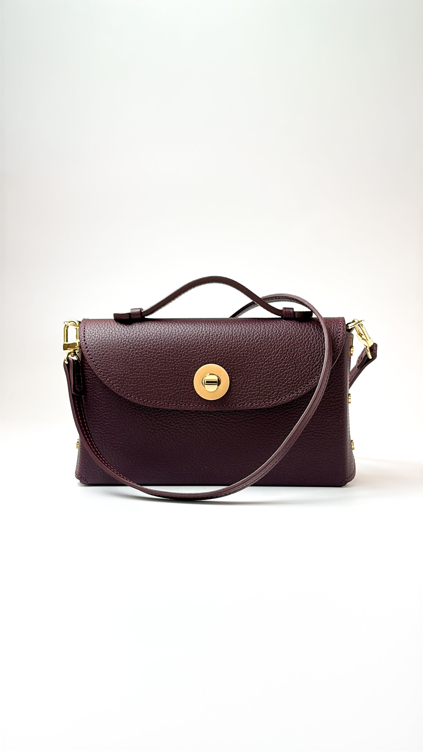 Sumi Crossbody in Burdeos with Gold Hardware