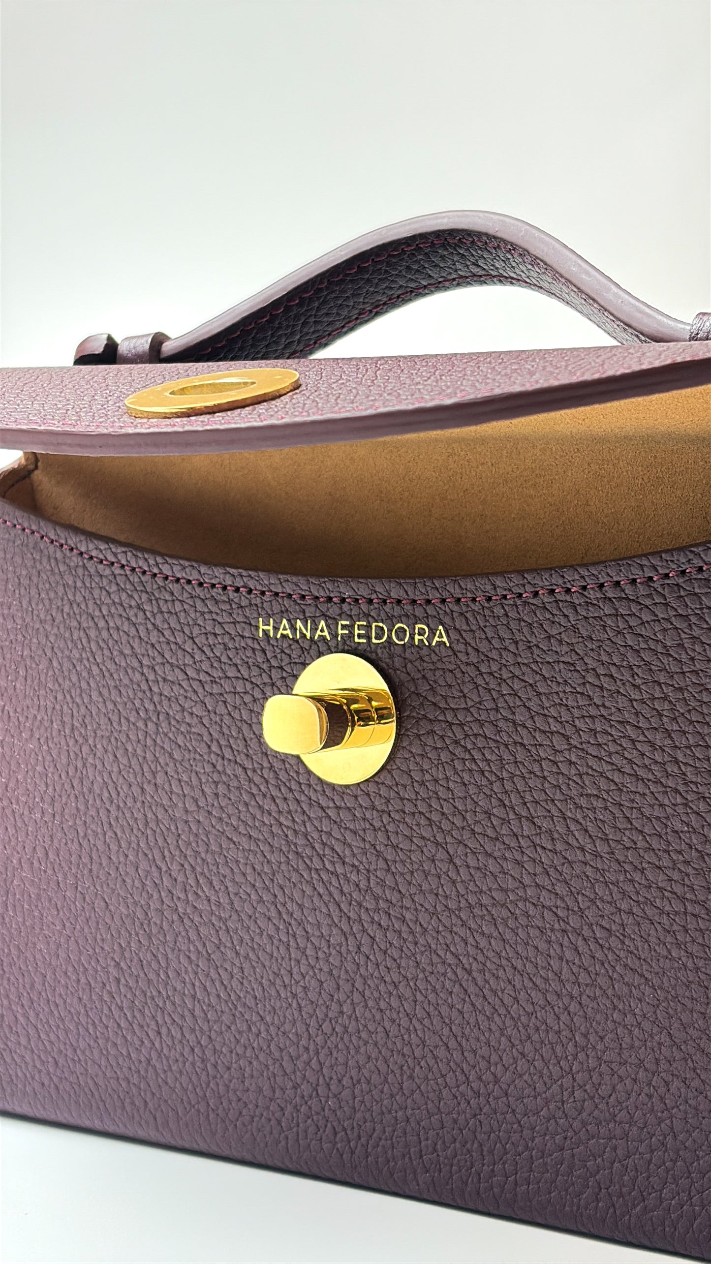 Sumi Crossbody in Burdeos with Gold Hardware