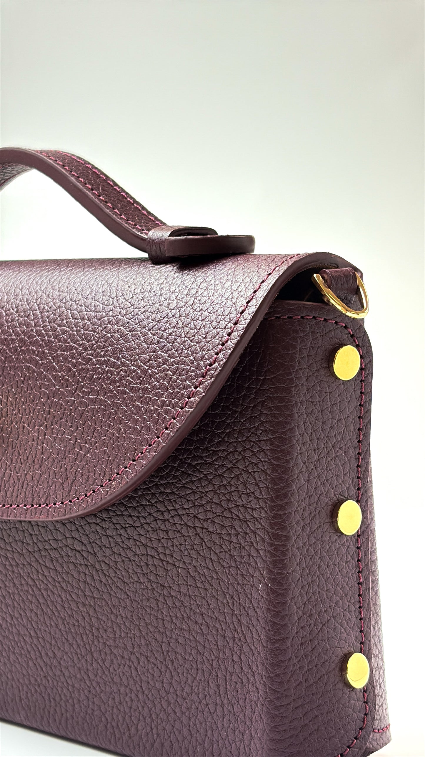 Sumi Crossbody in Burdeos with Gold Hardware
