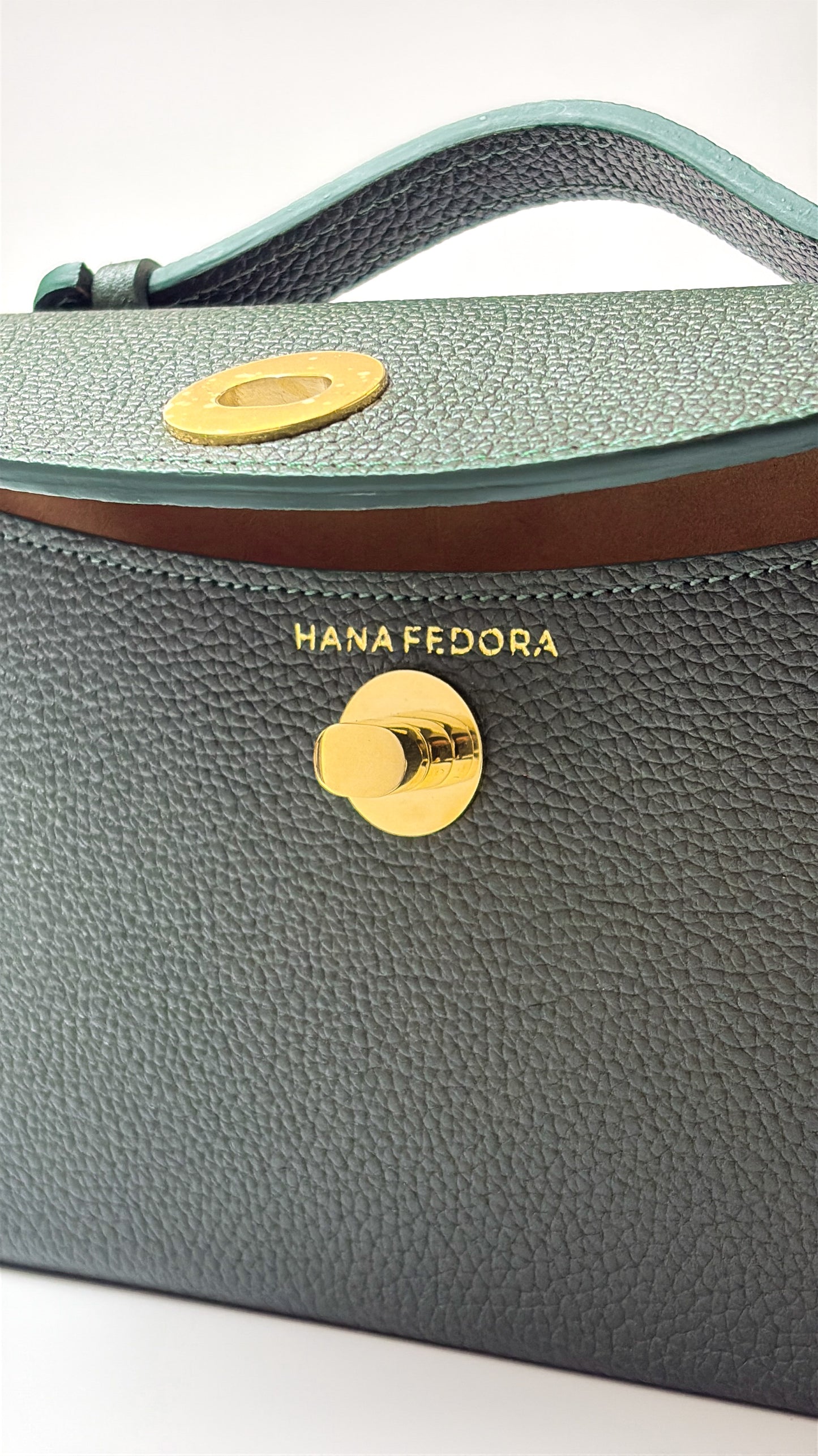 Sumi Crossbody Bag in Forest with Gold Hardware