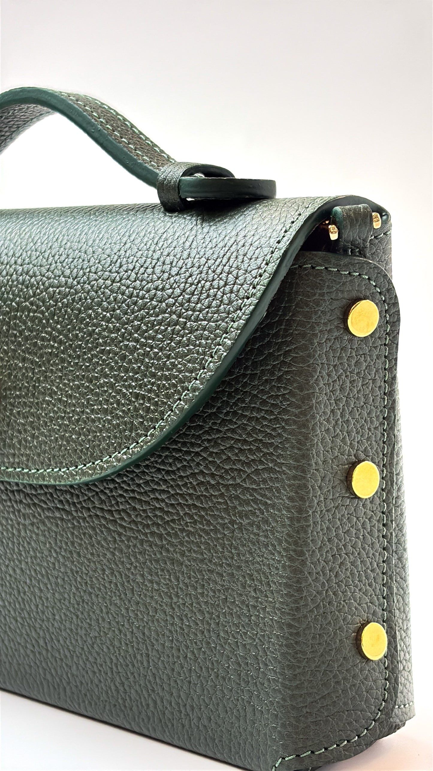 Sumi Crossbody Bag in Forest with Gold Hardware