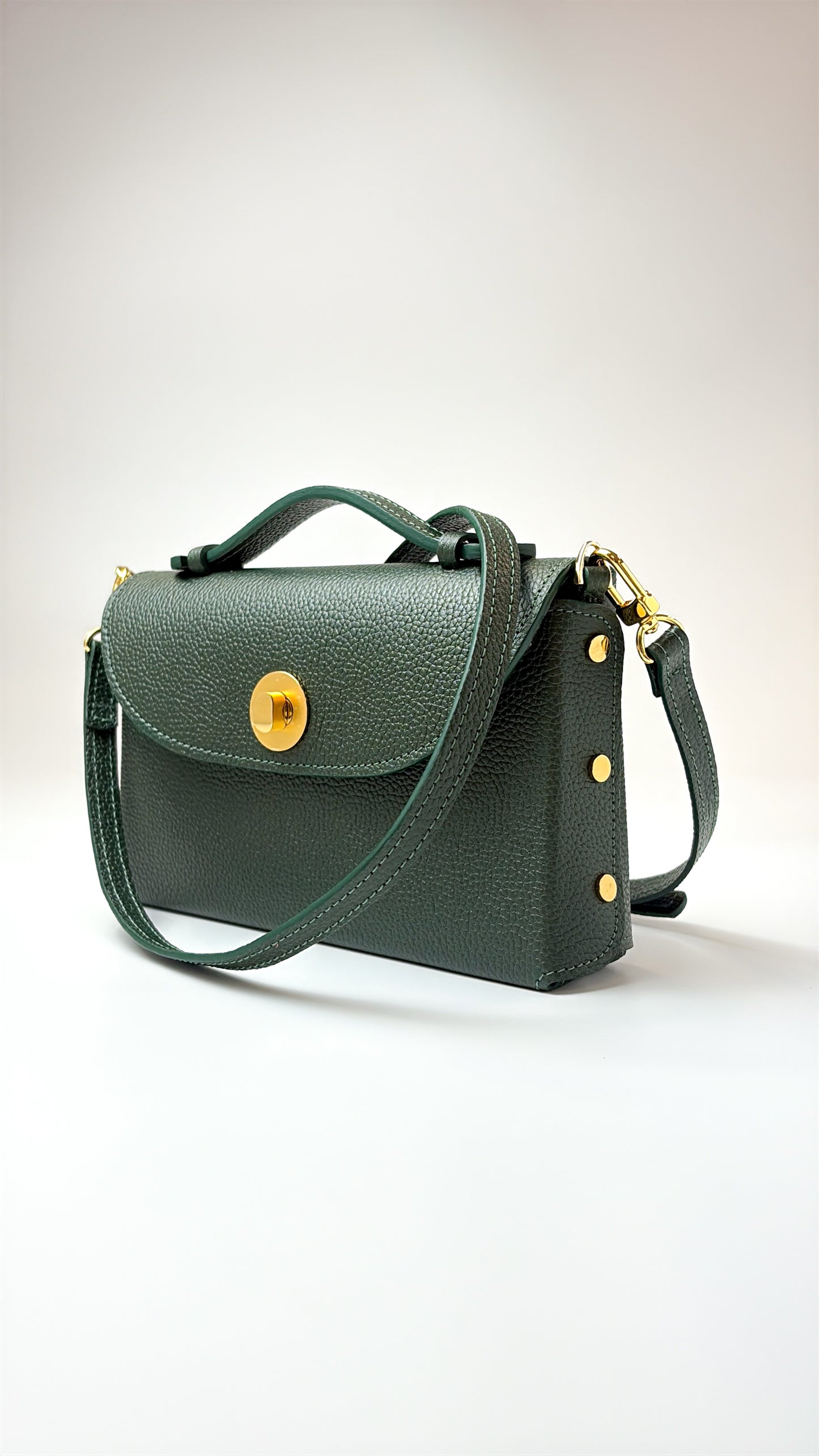 Sumi Crossbody Bag in Forest with Gold Hardware