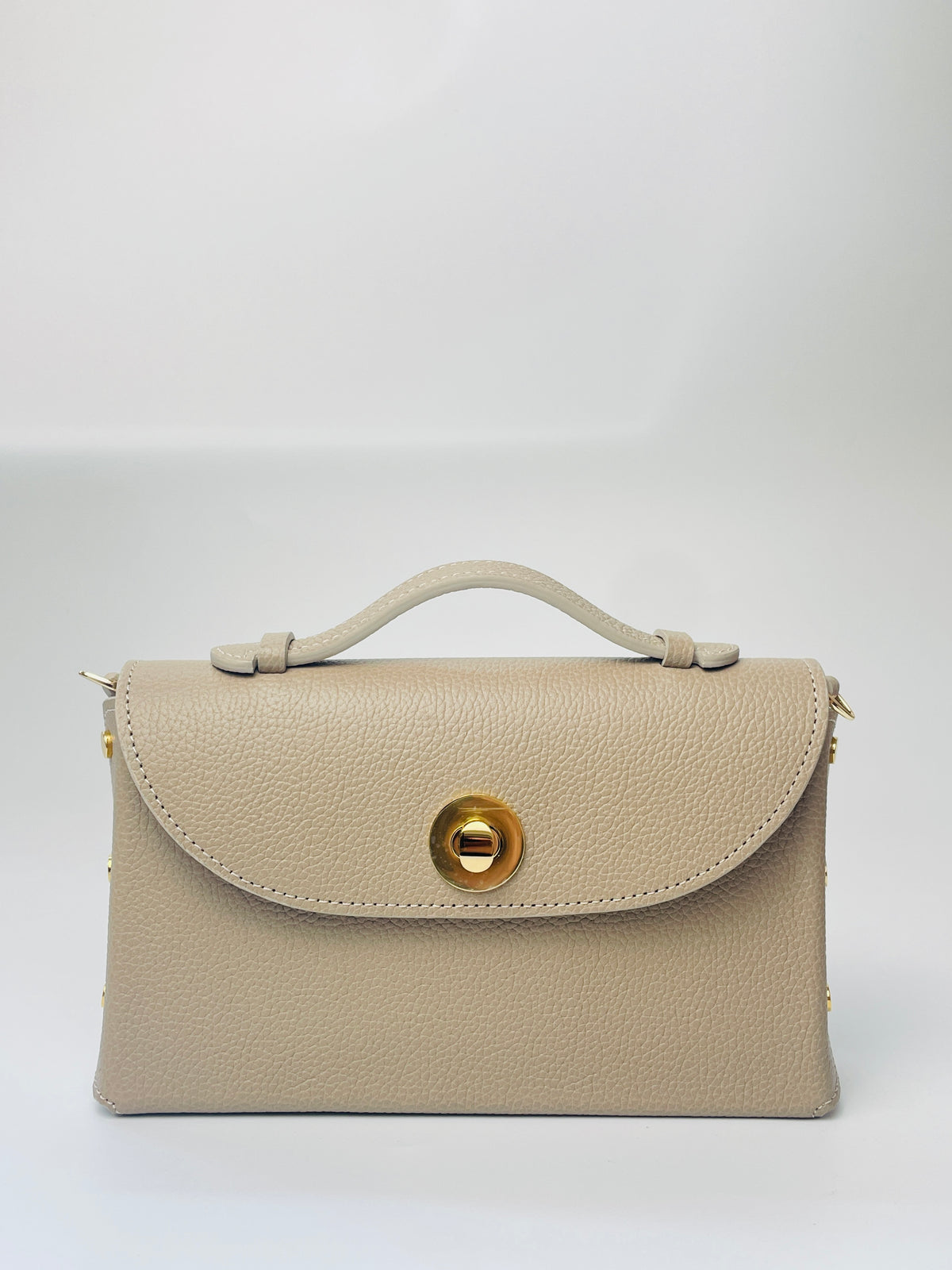 Sumi Crossbody Bag in Taupe (Gold Lock)