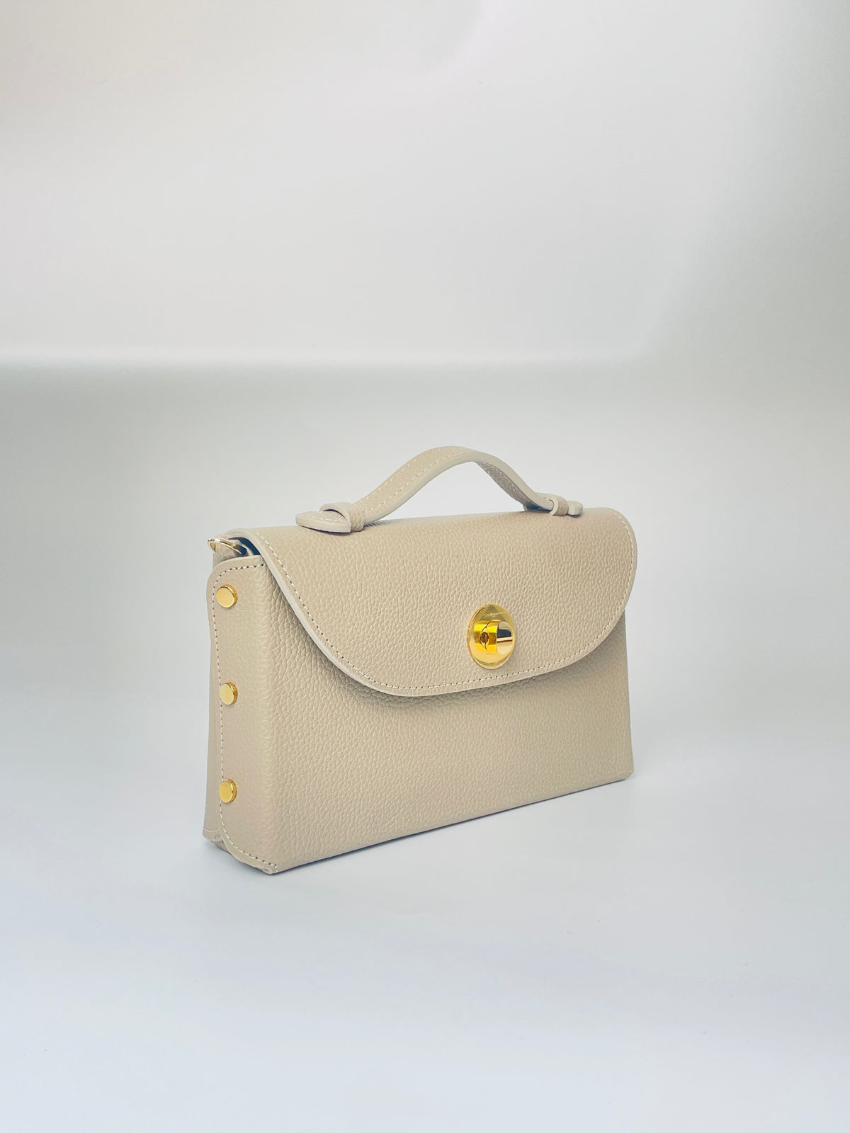 Sumi Crossbody Bag in Taupe (Gold Lock)