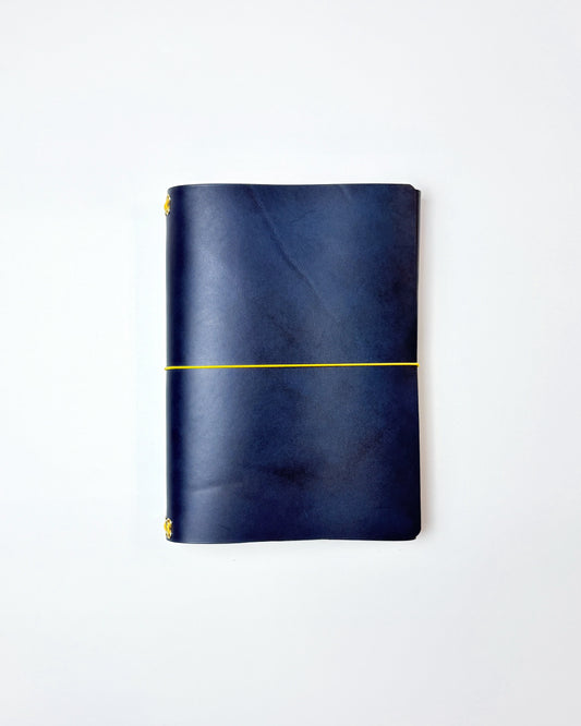 Leather Notebook Cover in Blue