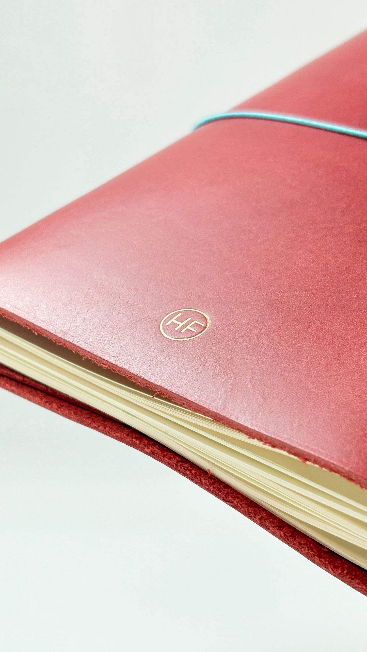 Leather Notebook Cover in Red