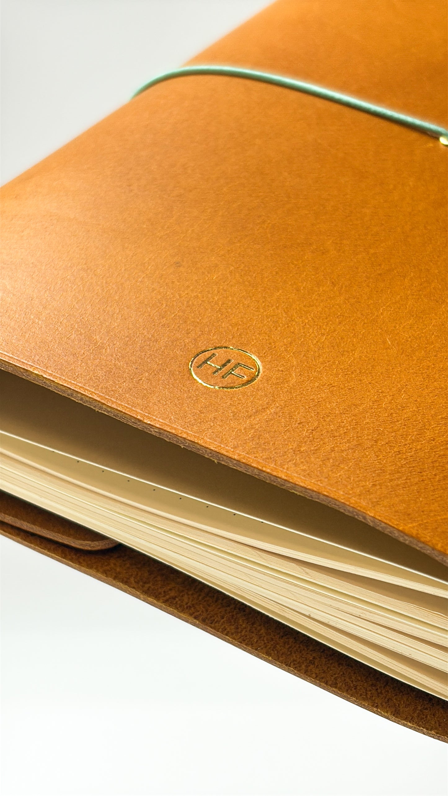 Leather Notebook Cover in Mustard