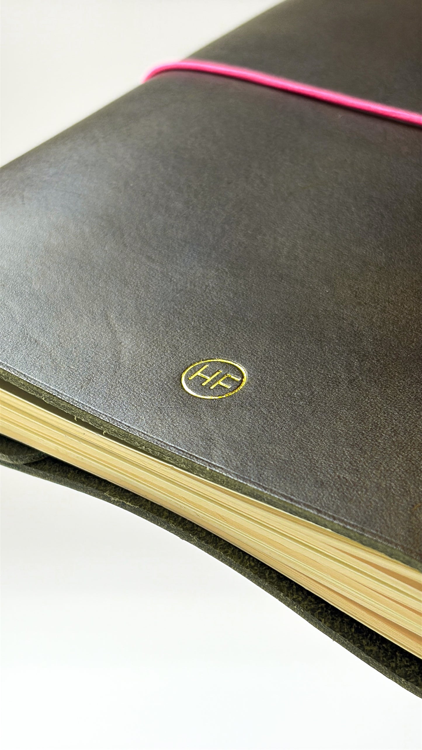 Leather Notebook Cover in Olive
