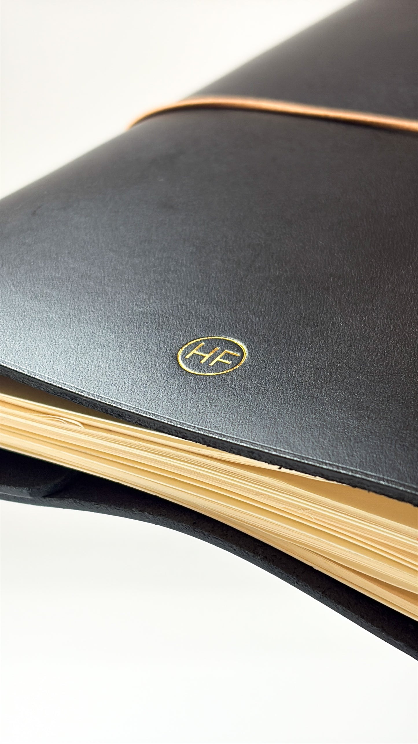 Leather Notebook Cover in Black