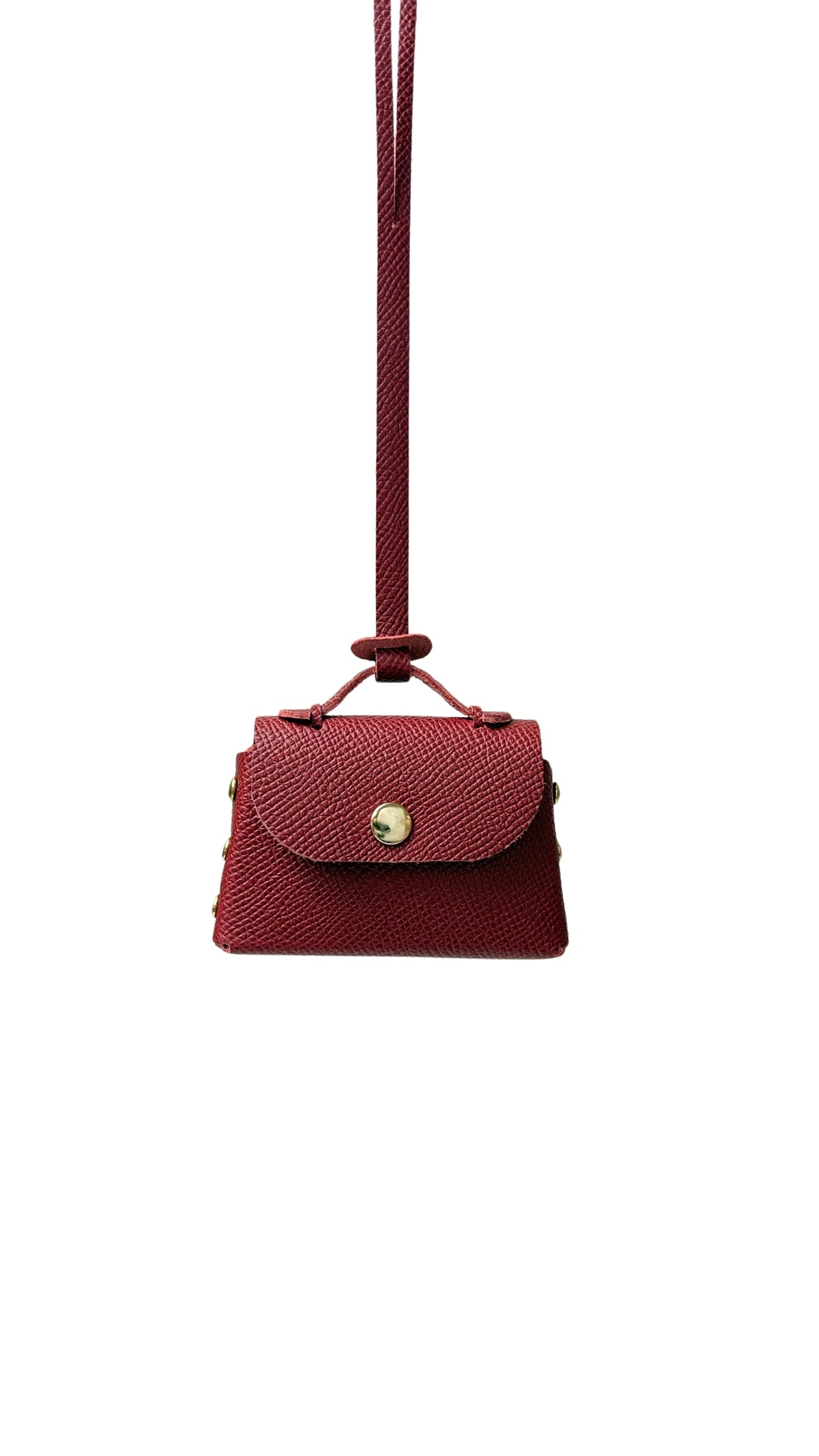 Sumi 8 charm in Rubis Epsom leather